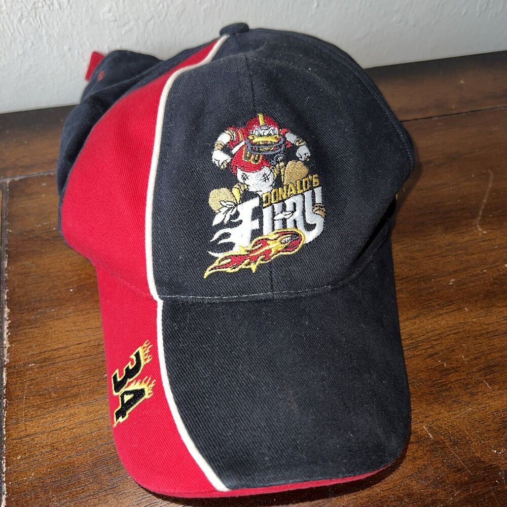 Vintage Donald Duck Donald's Fury Disney Racing Team Cap Hat Adult